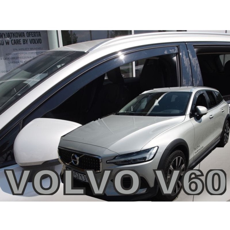 ΑΝΕΜΟΘΡΑΥΣΤΕΣ ΓΙΑ VOLVO S60 / V60 4D/5D 2018+ ΖΕΥΓΑΡΙ ΑΠΟ ΕΥΚΑΜΠΤΟ ΦΙΜΕ ΠΛΑΣΤΙΚΟ HEKO - 2 ΤΕΜ.