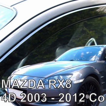 ΑΝΕΜΟΘΡΑΥΣΤΕΣ ΓΙΑ MAZDA RX8 4D 2003-2012 COUPE ΖΕΥΓΑΡΙ ΑΠΟ ΕΥΚΑΜΠΤΟ ΦΙΜΕ ΠΛΑΣΤΙΚΟ HEKO - 2 ΤΕΜ.