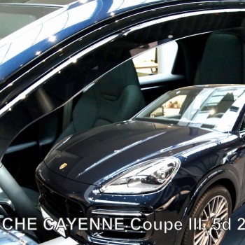 ΑΝΕΜΟΘΡΑΥΣΤΕΣ ΓΙΑ PORSCHE CAYENNE COUPE 5D 2019+  ΖΕΥΓΑΡΙ ΑΠΟ ΕΥΚΑΜΠΤΟ ΦΙΜΕ ΠΛΑΣΤΙΚΟ HEKO - 2 ΤΕΜ.