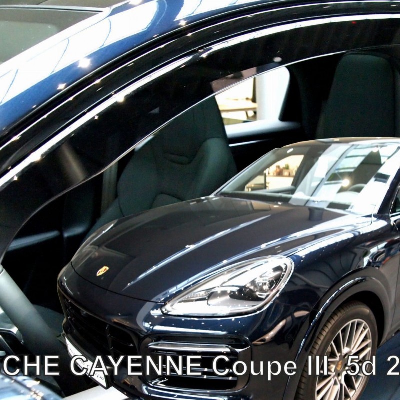 ΑΝΕΜΟΘΡΑΥΣΤΕΣ ΓΙΑ PORSCHE CAYENNE COUPE 5D 2019+  ΖΕΥΓΑΡΙ ΑΠΟ ΕΥΚΑΜΠΤΟ ΦΙΜΕ ΠΛΑΣΤΙΚΟ HEKO - 2 ΤΕΜ.