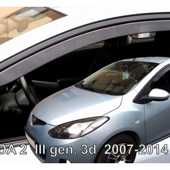 ΑΝΕΜΟΘΡΑΥΣΤΕΣ ΓΙΑ MAZDA 2 3D 2007-2014 ΗΛΕΚΤΡΙΚΑ ΠΑΡΑΘΥΡΑ ΖΕΥΓΑΡΙ ΑΠΟ ΕΥΚΑΜΠΤΟ ΦΙΜΕ ΠΛΑΣΤΙΚΟ HEKO - 2 ΤΕΜ.