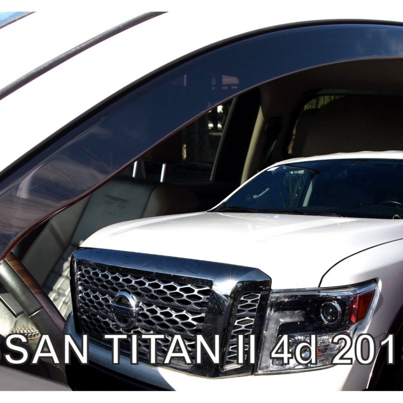 ΑΝΕΜΟΘΡΑΥΣΤΕΣ ΓΙΑ NISSAN TITAN 4D 2015+ ΖΕΥΓΑΡΙ ΑΠΟ ΕΥΚΑΜΠΤΟ ΦΙΜΕ ΠΛΑΣΤΙΚΟ HEKO - 2 ΤΕΜ.
