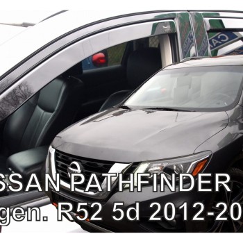 ΑΝΕΜΟΘΡΑΥΣΤΕΣ ΓΙΑ NISSAN PATHFINDER IV R52 5D 2012-2020 ΣΕΤ ΑΥΤΟΚΙΝΗΤΟΥ ΑΠΟ ΕΥΚΑΜΠΤΟ ΦΙΜΕ ΠΛΑΣΤΙΚΟ HEKO - 4 ΤΕΜ.