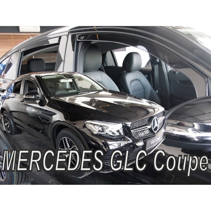 ΑΝΕΜΟΘΡΑΥΣΤΕΣ ΓΙΑ MERCEDES GLC COUPE C253 5D 2017+ ΣΕΤ ΑΥΤΟΚΙΝΗΤΟΥ ΑΠΟ ΕΥΚΑΜΠΤΟ ΦΙΜΕ ΠΛΑΣΤΙΚΟ HEKO - 4 ΤΕΜ.