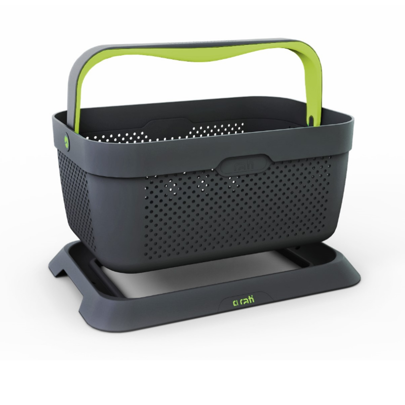 ΚΑΛΑΘΙ ΜΕΤΑΦΟΡΑΣ ΠΡΟΙΟΝΤΩΝ RATI ΠΛΑΣΤΙΚΟ ΜΕ ΑΝΤΙΟΛΙΣΘΗΤΙΚΗ ΒΑΣΗ 21L 12kg max ΜΕ ΛΑΒΗ 438x292x315mm