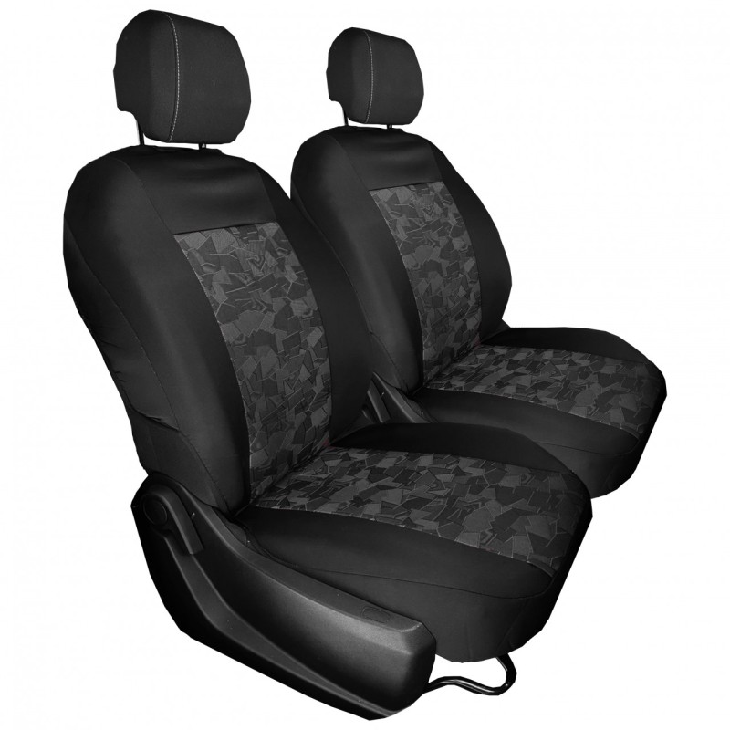 ΗΜΙΚΑΛΥΜΜΑΤΑ ΜΠΡΟΣΤΑ ΥΠΕΡΥΨΩΜΕΝΩΝ ΚΑΘΙΣΜΑΤΩΝ ΜΑΥΡΟ/ΜΑΥΡΟ ΜΟΤΙΒΟ (VELCRO ΣΤΑ ΠΡΟΣΚΕΦΑΛΑ) - 2 ΤΕΜ.