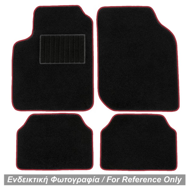 ΜΑΡΚΕ ΠΑΤΑΚΙΑ ΜΟΚΕΤΑ ΓΙΑ TOYOTA YARIS (ΟΧΙ HYBRID) 2010+03/2017+ (ΜΑΥΡΟ ΜΕ ΚΟΚΚΙΝΟ ΡΕΛΙ) - 4 ΤΕΜ.