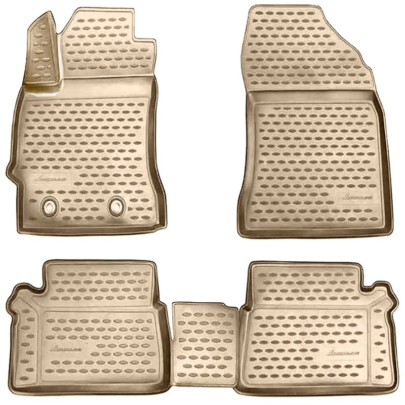 ΜΑΡΚΕ ΠΑΤΑΚΙΑ ΣΕ ΣΚΑΦΗ TPE ΛΑΣΤΙΧΟ ΓΙΑ TOYOTA AURIS 2013+  ΣΕ ΜΠΕΖ ΧΡΩΜΑ NOVLINE - 4 ΤΕΜ.