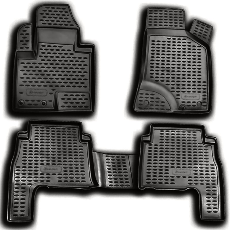 ΜΑΡΚΕ ΠΑΤΑΚΙΑ ΣΕ ΣΚΑΦΗ TPE ΛΑΣΤΙΧΟ ΓΙΑ HYUNDAI SANTA FE 01/2011-2018  ΣΕ ΑΝΘΡΑΚΙ ΣΚΟΥΡΟ ΓΚΡΙ ΧΡΩΜΑ NOVLINE - 4 ΤΕΜ.