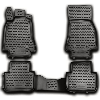 ΜΑΡΚΕ ΠΑΤΑΚΙΑ ΣΕ ΣΚΑΦΗ TPE ΛΑΣΤΙΧΟ ΓΙΑ JAGUAR XF 03/2008-2015  ΣΕ ΑΝΘΡΑΚΙ ΣΚΟΥΡΟ ΓΚΡΙ ΧΡΩΜΑ NOVLINE - 4 ΤΕΜ.