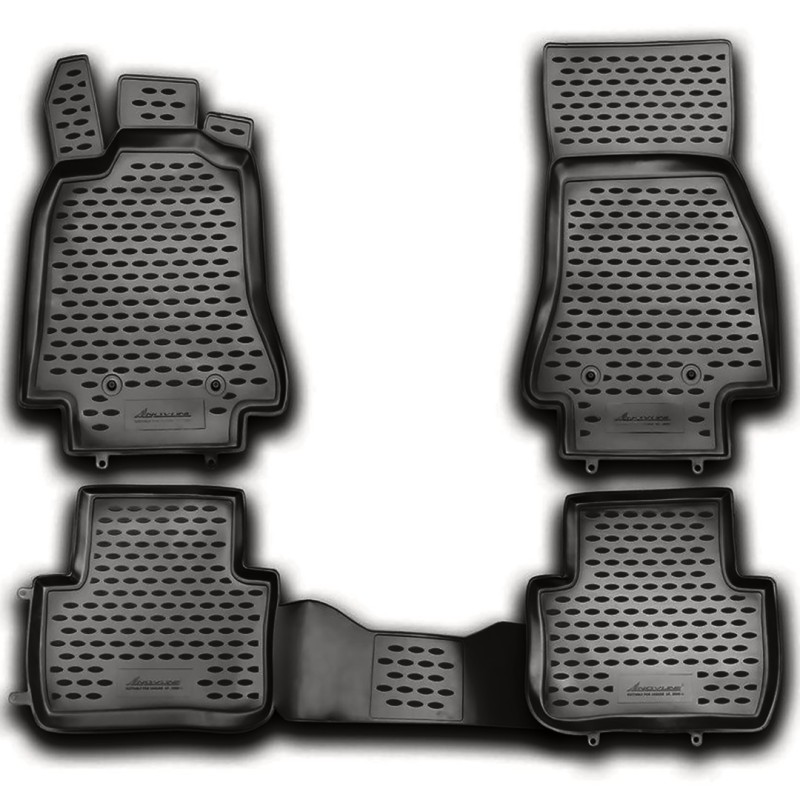 ΜΑΡΚΕ ΠΑΤΑΚΙΑ ΣΕ ΣΚΑΦΗ TPE ΛΑΣΤΙΧΟ ΓΙΑ JAGUAR XF 03/2008-2015  ΣΕ ΑΝΘΡΑΚΙ ΣΚΟΥΡΟ ΓΚΡΙ ΧΡΩΜΑ NOVLINE - 4 ΤΕΜ.