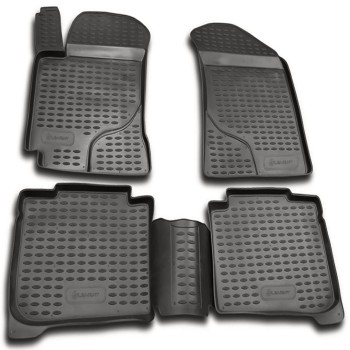 ΜΑΡΚΕ ΠΑΤΑΚΙΑ ΣΕ ΣΚΑΦΗ TPE ΛΑΣΤΙΧΟ ΓΙΑ KIA CERATO 2004-2009  ΣΕ ΑΝΘΡΑΚΙ ΣΚΟΥΡΟ ΓΚΡΙ ΧΡΩΜΑ NOVLINE - 4 ΤΕΜ.