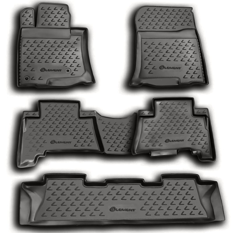 ΜΑΡΚΕ ΠΑΤΑΚΙΑ ΣΕ ΣΚΑΦΗ TPE ΛΑΣΤΙΧΟ ΓΙΑ LEXUS GX460 02/2010+  ΣΕ ΑΝΘΡΑΚΙ ΣΚΟΥΡΟ ΓΚΡΙ ΧΡΩΜΑ NOVLINE - 5 ΤΕΜ.