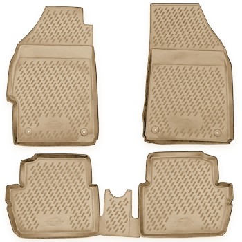 ΜΑΡΚΕ ΠΑΤΑΚΙΑ ΣΕ ΣΚΑΦΗ TPE ΛΑΣΤΙΧΟ ΓΙΑ CHEVROLET SPARK 2010-2015  ΣΕ ΜΠΕΖ ΧΡΩΜΑ NOVLINE - 4 ΤΕΜ.