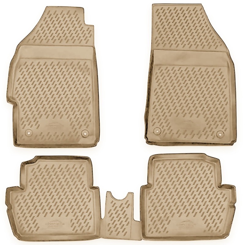 ΜΑΡΚΕ ΠΑΤΑΚΙΑ ΣΕ ΣΚΑΦΗ TPE ΛΑΣΤΙΧΟ ΓΙΑ CHEVROLET SPARK 2010-2015  ΣΕ ΜΠΕΖ ΧΡΩΜΑ NOVLINE - 4 ΤΕΜ.