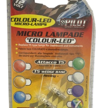 T5 12V W2x4,6d 1LED ΜΩΒ (ΚΑΡΦΩΤΟ ΑΚΑΛΥΚΟ ΓΙΑ ΟΡΓΑΝΑ ΤΑΜΠΛΟ) BLISTER 2ΤΕΜ.