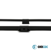 Omtec - Παράλληλες Μπάρες Οροφής Διαιρούμενες για Nissan NV200 2010 > / Chevrolet City Express 2015 > από Αλουμίνιο σε Μαύρο Χρώμα και Μέγιστο Βάρος Φορτίου 75 kg - 2 τεμ. (D5035933B/OM)