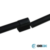 Omtec - Παράλληλες Μπάρες Οροφής Διαιρούμενες για Nissan NV200 2010 > / Chevrolet City Express 2015 > από Αλουμίνιο σε Μαύρο Χρώμα και Μέγιστο Βάρος Φορτίου 75 kg - 2 τεμ. (D5035933B/OM)