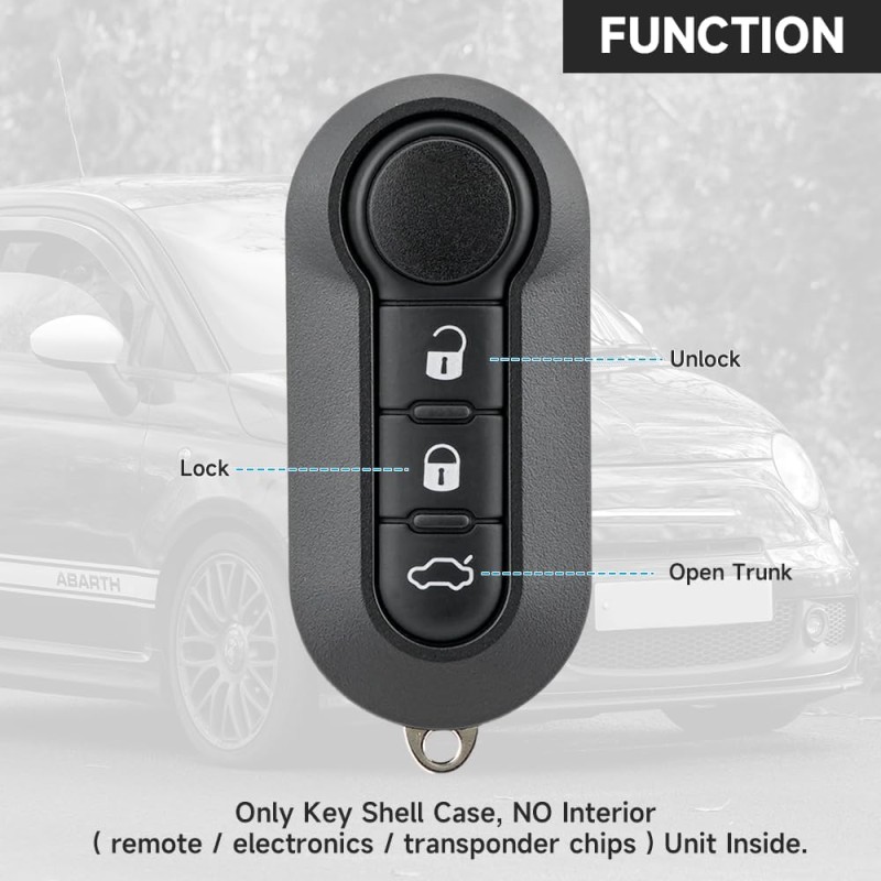 ΑΝΤΑΛΛΑΚΤΙΚΟ ΚΛΕΙΔΙ ΓΙΑ FΙΑΤ PUNTO EVO/ GRANDE PUNTO/ ΔΙΑΦΟΡΑ ΜΟΝΤΕΛΑ/ ΑΝΤΑΛΛΑΚΤΙΚΟ ΚΑΛΥΜΜΑ 3 ΚΟΥΜΠΙΩΝ ΧΩΡΙΣ ΚΛΕΙΔΙ - 1 ΤΕΜ.