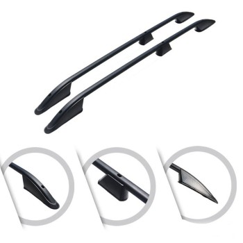 ΜΠΑΡΕΣ ΟΡΟΦΗΣ ΓΙΑ FORD TOURNEO CUSTOM 2013+ ΠΑΡΑΛΛΗΛΕΣ ΑΛΟΥΜΙΝΙΟΥ ΜΑΥΡΕΣ SOLID L2 OMTEC - 2 TEM.