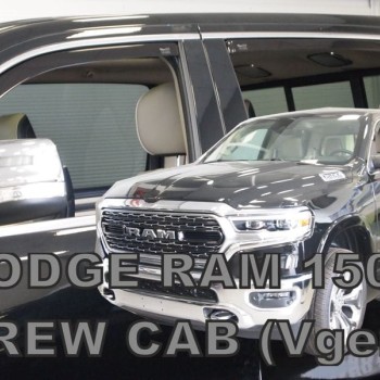 ΑΝΕΜΟΘΡΑΥΣΤΕΣ ΓΙΑ DODGE RAM 1500 CREW CAB (ΔΙΠΛΟΚΑΜΠΙΝΟ) 4D 2019+ ΣΕΤ ΑΥΤΟΚΙΝΗΤΟΥ ΑΠΟ ΕΥΚΑΜΠΤΟ ΦΙΜΕ ΠΛΑΣΤΙΚΟ HEKO - 4 ΤΕΜ.