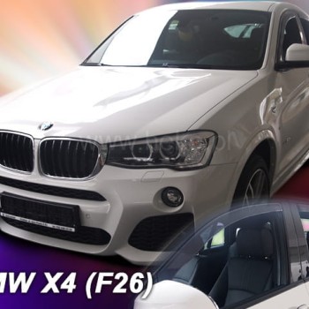 ΑΝΕΜΟΘΡΑΥΣΤΕΣ ΓΙΑ BMW X4 F26 5D 2013-2018 ΣΕΤ ΑΥΤΟΚΙΝΗΤΟΥ ΑΠΟ ΕΥΚΑΜΠΤΟ ΦΙΜΕ ΠΛΑΣΤΙΚΟ HEKO - 4 ΤΕΜ.