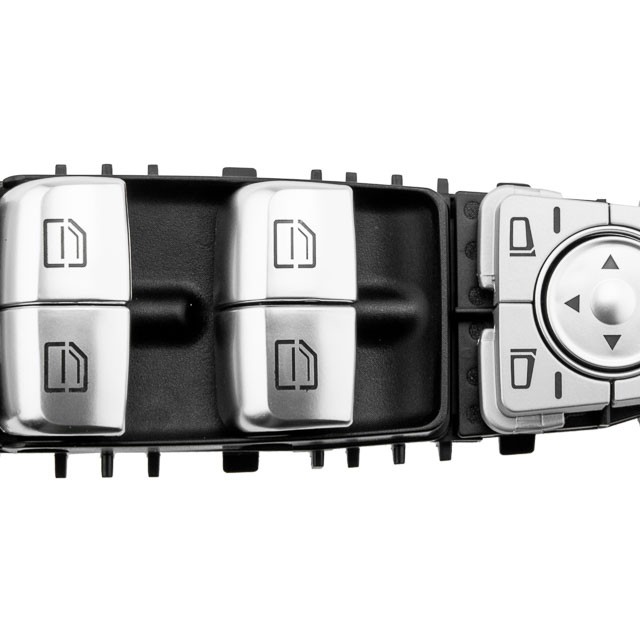 ΔΙΑΚΟΠΤΗΣ ΓΙΑ MERCEDES W205 - W253 ΟΔΗΓΟΥ ΜΑΥΡΟ/ΑΣΗΜΙ ΜΕ ΚΟΚΚΙΝΟ ΦΩΣ 3PIN 9051 ΠΑΡΑΘΥΡΩΝ orig.A2059056800 - 6811