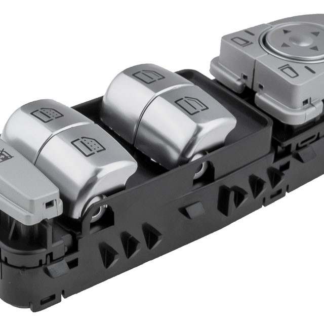 ΔΙΑΚΟΠΤΗΣ ΓΙΑ MERCEDES E-KLAS W213/S-KLAS W222 ΠΑΡΑΘΥΡΩΝ ΟΔΗΓΟΥ ΜΑΥΡΟ/ΑΣΗΜΙ ΜΕ ΛΕΥΚΟ ΦΩΣ 3PIN orig.A2139054803