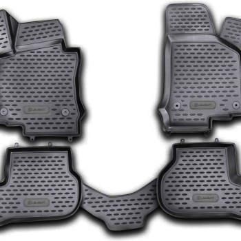 ΜΑΡΚΕ ΠΑΤΑΚΙΑ ΣΕ ΣΚΑΦΗ TPE ΛΑΣΤΙΧΟ ΓΙΑ VW GOLF 6 3/5D 04/2009+   ΣΕ ΜΑΥΡΟ ΧΡΩΜΑ NOVLINE - 4 ΤΕΜ.