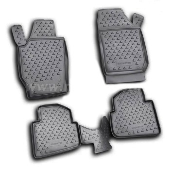 ΜΑΡΚΕ ΠΑΤΑΚΙΑ ΣΕ ΣΚΑΦΗ TPE ΛΑΣΤΙΧΟ ΓΙΑ SKODA ROOMSTER 09/2006+  ΣΕ ΜΑΥΡΟ ΧΡΩΜΑ NOVLINE - 4 ΤΕΜ.