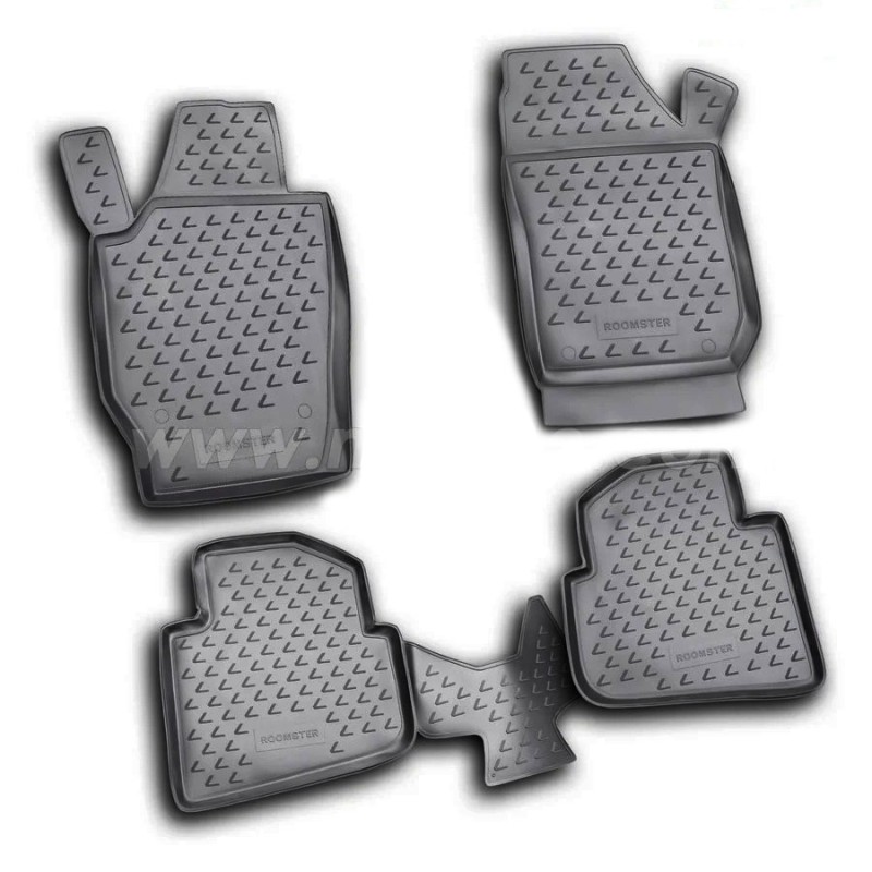 ΜΑΡΚΕ ΠΑΤΑΚΙΑ ΣΕ ΣΚΑΦΗ TPE ΛΑΣΤΙΧΟ ΓΙΑ SKODA ROOMSTER 09/2006+  ΣΕ ΜΑΥΡΟ ΧΡΩΜΑ NOVLINE - 4 ΤΕΜ.