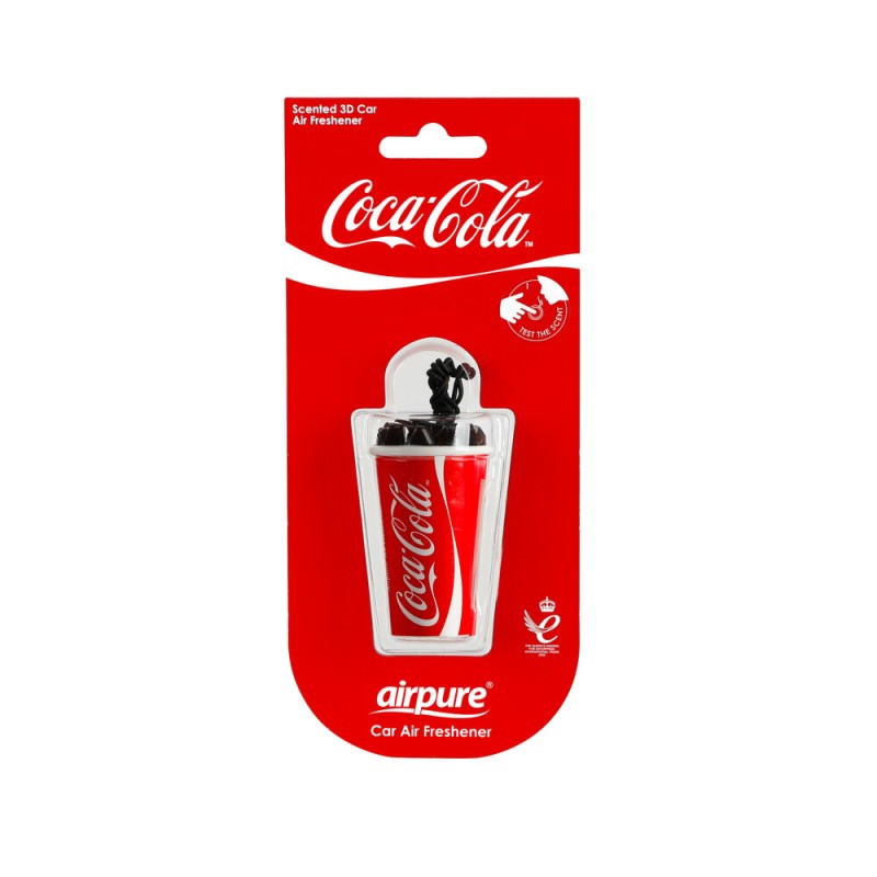 ΑΡΩΜΑΤΙΚΑ ΚΡΕΜΑΣΤΑ 3D CUP  ΣΕ ΣΧΕΔΙΟ ΠΟΤΗΡΙ COCA-COLA ΔΙΑΦΟΡΑ ΑΡΩΜΑΤΑ ΣΕ DISPLAY 12ΤΕΜ.