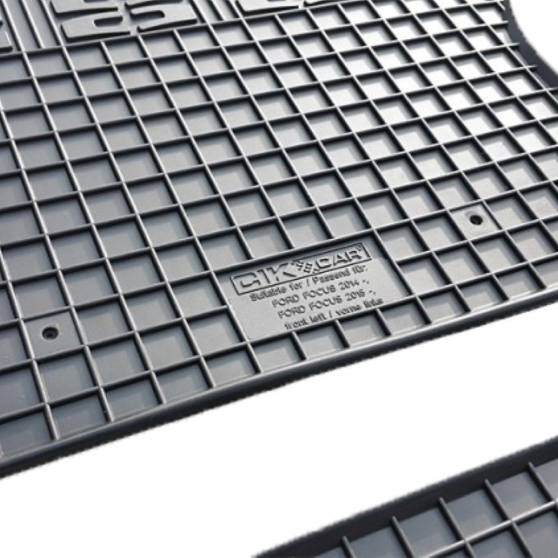 ΜΑΡΚΕ ΠΑΤΑΚΙΑ ΣΕ ΣΚΑΦΗ ΛΑΣΤΙΧΟ ΓΙΑ FORD FOCUS FACELIFT 2015-2018 ΣΕ ΜΑΥΡΟ ΧΡΩΜΑ ΜΕ ΚΟΥΜΠΩΜΑΤΑ CIK - 4 ΤΕΜ.