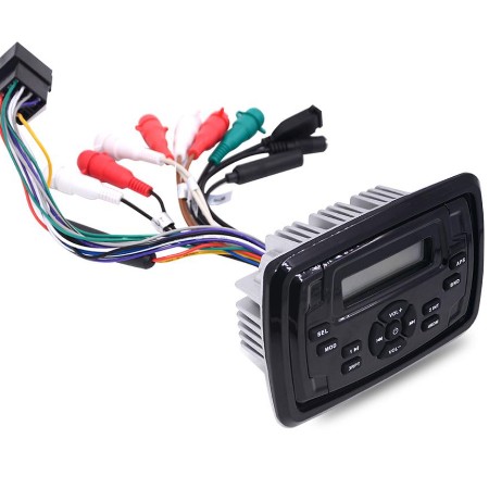 HASDA MP3 PLAYER 155X105mm - 12V - 4X45W ΜΕ ΡΑΔΙΟΦΩΝΟ/USB/BLUETOOTH (ΑΔΙΑΒΡΟΧΟ/ΜΑΥΡΟ)