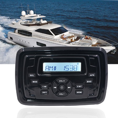 HASDA MP3 PLAYER 155X105mm - 12V - 4X45W ΜΕ ΡΑΔΙΟΦΩΝΟ/USB/BLUETOOTH (ΑΔΙΑΒΡΟΧΟ/ΜΑΥΡΟ)