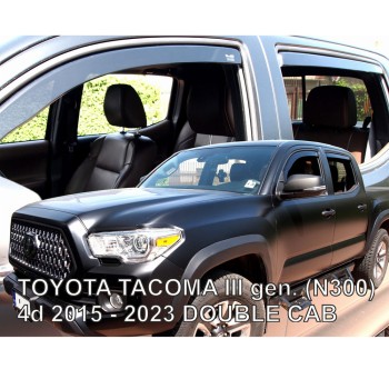ΑΝΕΜΟΘΡΑΥΣΤΕΣ ΓΙΑ TOYOTA TACOMA N300 4D DOUBLE CAB 2015-2023 ΣΕΤ ΑΥΤΟΚΙΝΗΤΟΥ ΑΠΟ ΕΥΚΑΜΠΤΟ ΦΙΜΕ ΠΛΑΣΤΙΚΟ HEKO - 4 ΤΕΜ