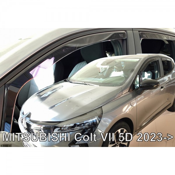 ΑΝΕΜΟΘΡΑΥΣΤΕΣ ΓΙΑ MITSUBISHI COLT 5D 2023+ ΣΕΤ ΑΥΤΟΚΙΝΗΤΟΥ ΑΠΟ ΕΥΚΑΜΠΤΟ ΦΙΜΕ ΠΛΑΣΤΙΚΟ HEKO - 2 ΤΕΜ