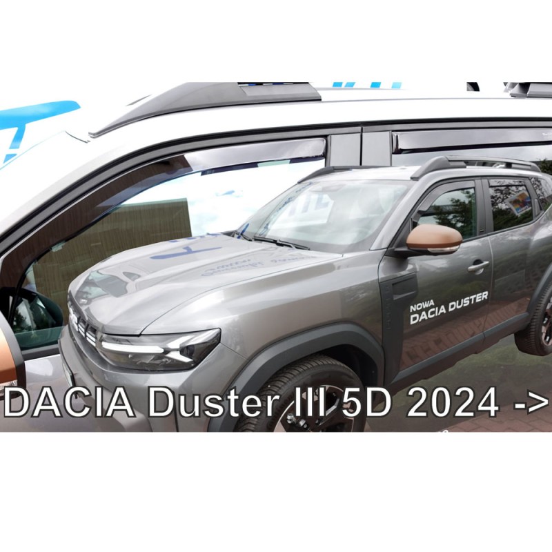 ΑΝΕΜΟΘΡΑΥΣΤΕΣ ΓΙΑ DACIA DUSTER 5D 2024+ ΣΕΤ ΑΥΤΟΚΙΝΗΤΟΥ ΑΠΟ ΕΥΚΑΜΠΤΟ ΦΙΜΕ ΠΛΑΣΤΙΚΟ HEKO - 4 ΤΕΜ
