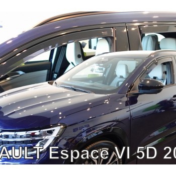 ΑΝΕΜΟΘΡΑΥΣΤΕΣ ΓΙΑ RENAULT ESPACE 5D 2023+ ΣΕΤ ΑΥΤΟΚΙΝΗΤΟΥ ΑΠΟ ΕΥΚΑΜΠΤΟ ΦΙΜΕ ΠΛΑΣΤΙΚΟ HEKO - 4 ΤΕΜ