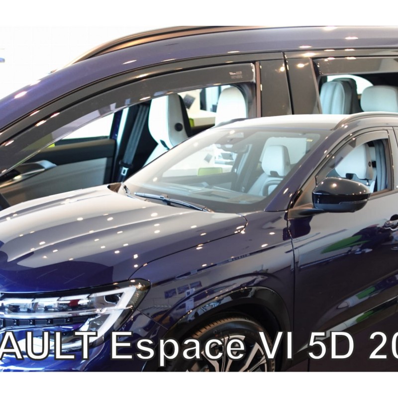 ΑΝΕΜΟΘΡΑΥΣΤΕΣ ΓΙΑ RENAULT ESPACE 5D 2023+ ΣΕΤ ΑΥΤΟΚΙΝΗΤΟΥ ΑΠΟ ΕΥΚΑΜΠΤΟ ΦΙΜΕ ΠΛΑΣΤΙΚΟ HEKO - 4 ΤΕΜ