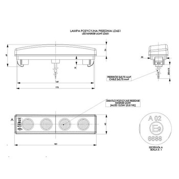 DRL HOR64 12/24V ΠΡΟΣΘΕΤΟ DAYTIME ΔΙΕΘΝΗ ΜΕ 4LED 0,5W 181x48mm ΜΑΥΡΟ 1ΤΕΜ