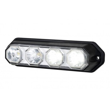 ΦΩΣ ΠΡΟΣΘΕΤΟ ΕΜΠΡΟΣ 2 ΛΕΙΤΟΥΡΓΙΩΝ (ΘΕΣΗΣ-ΦΛΑΣ) 12/24V HOR78A 4LED (2 ΛΕΥΚΑ + 2 ΠΟΡΤΟΚΑΛΙ) 121x32mm