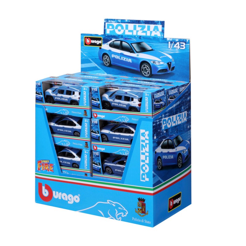 ΜΙΝΙΑΤΟΥΡΕΣ ΠΕΡΙΠΟΛΙΚΑ ΑΣΤΥΝΟΜΙΑΣ POLIZIA 1:43 BURAGO LAMPA - 24 ΤΕΜ.