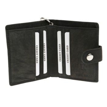 ΠΟΡΤΟΦΟΛΙ ΔΕΡΜΑΤΙΝΟ ΓΙΑ ΚΑΡΤΕΣ & ΧΡΗΜΑΤΑ BIKER WALLET ME 45cm ΑΛΥΣΙΔΑ RFID ΠΡΟΣΤΑΣΙΑ ΣΕ ΜΑΥΡΟ ΧΡΩΜΑ LAMPA - 1 Τεμ.