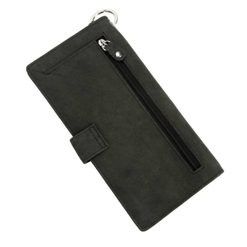 ΠΟΡΤΟΦΟΛΙ ΔΕΡΜΑΤΙΝΟ ΓΙΑ ΚΑΡΤΕΣ/ΧΡΗΜΑΤΑ/ΔΙΠΛΩΜΑ TRUCKER WALLET 45cmΑΛΥΣΙΔΑ RFID ΠΡΟΣΤΑΣΙΑ ΜΑΥΡΟ ΧΡΩΜΑ LAMPA - 1 τεμ.