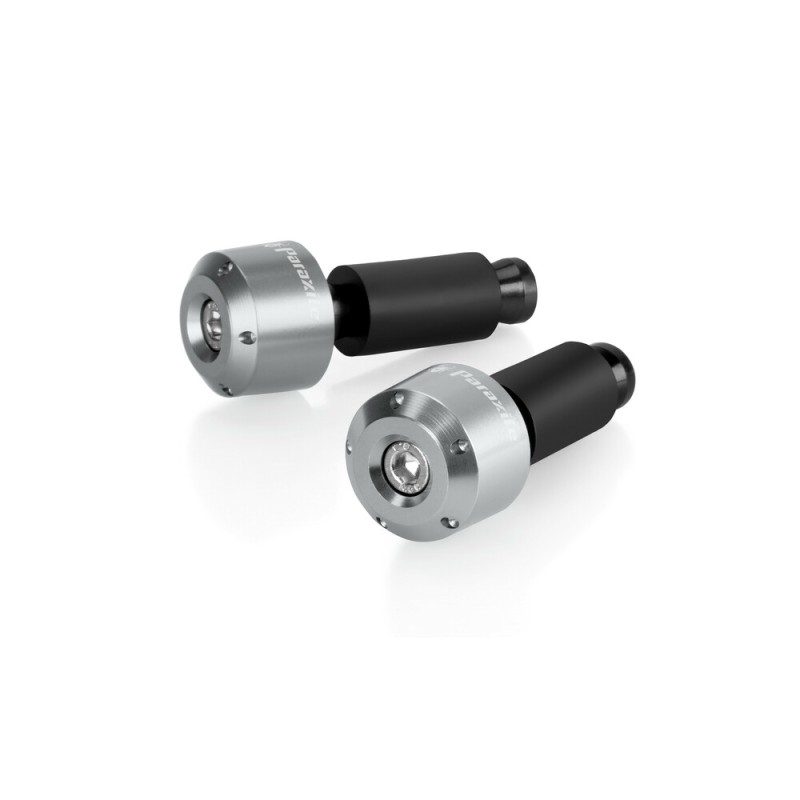 ΑΝΤΙΒΑΡΑ ΤΙΜΟΝΙΟΥ MOTO ΣΕ ΑΣΗΜΙ ΧΡΩΜΑ ΜΕ 3 ΑΝΤΑΠΤΟΡΕΣ ΔΙΑΜΕΤΡΟΥ 14>19,5mm PARAXITE - 2 ΤΕΜ.