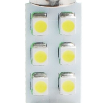 ΛΑΜΠΑΚΙΑ ΠΛΑΦΟΝΙΕΡΑΣ C5W/C10W 12V 0,48W SV8,5 36mm LED 6xSMD3528 ΚΙΤΡΙΝΟ 1ΤΕΜ.