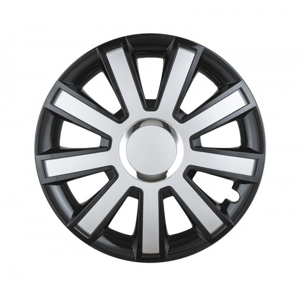 ΤΑΣΙΑ 14" FLASH ΜΑΥΡΟ-ΑΣΗΜΙ - AMIO ΣΕΤ 4ΤΕΜ ΣΕ ΣΑΚΟΥΛΑ ΝΑΥΛΟΝ