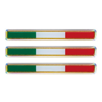 ΑΥΤΟΚΟΛΛΗΤΟ ΣΗΜΑ 3D ΣΗΜΑΙΑ ΙΤΑΛΙΑΣ 55x8mm LAMPA -  3 Τεμ.