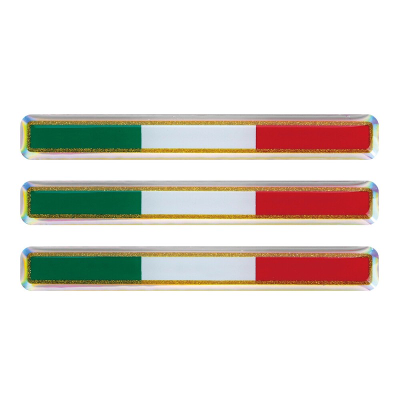 ΑΥΤΟΚΟΛΛΗΤΟ ΣΗΜΑ 3D ΣΗΜΑΙΑ ΙΤΑΛΙΑΣ 55x8mm LAMPA -  3 Τεμ.